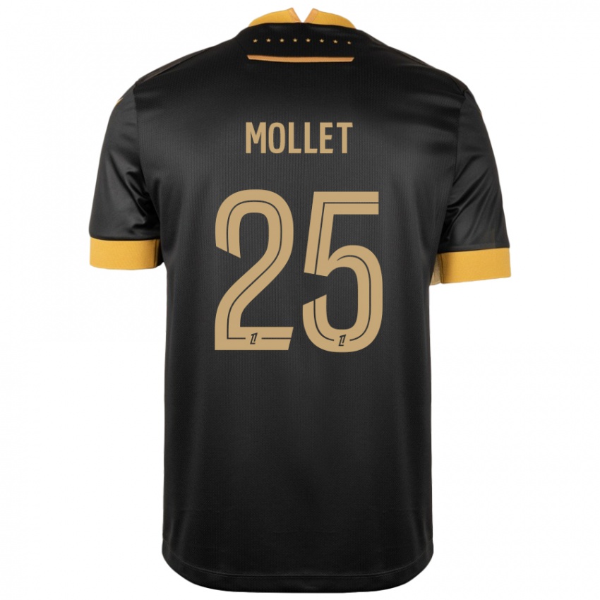 Criança Camisola Florent Mollet #25 Castanho Preto Alternativa 2024/25 Camisa Brasil