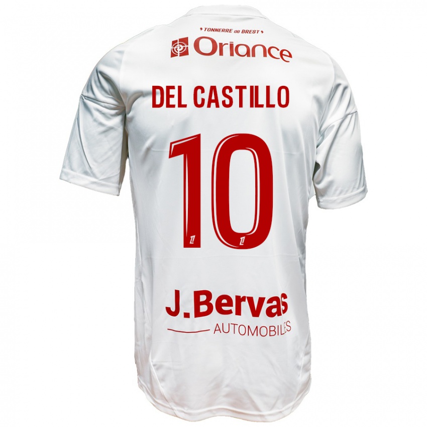 Criança Camisola Romain Del Castillo #10 Vermelho Branco Alternativa 2024/25 Camisa Brasil