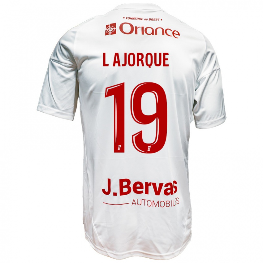 Criança Camisola Ludovic Ajorque #19 Vermelho Branco Alternativa 2024/25 Camisa Brasil