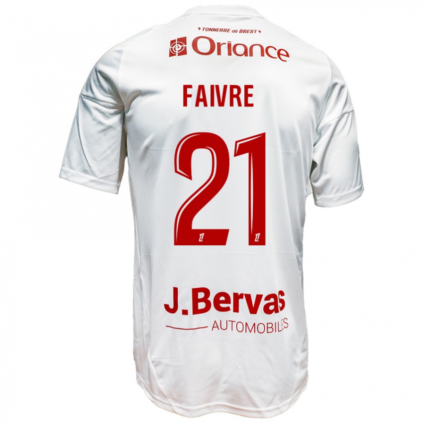 Criança Camisola Romain Faivre #21 Vermelho Branco Alternativa 2024/25 Camisa Brasil