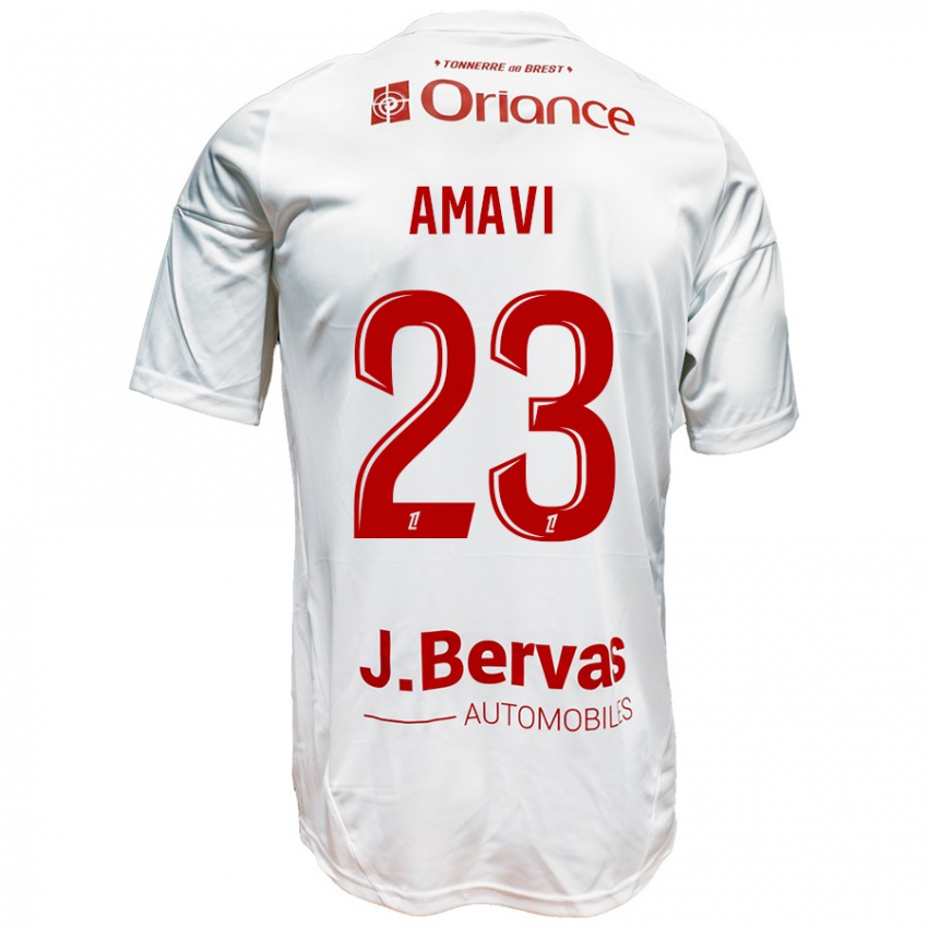 Criança Camisola Jordan Amavi #23 Vermelho Branco Alternativa 2024/25 Camisa Brasil