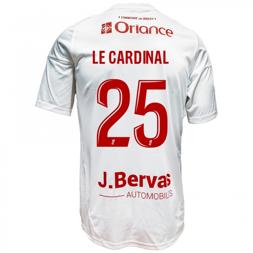 Criança Camisola Julien Le Cardinal #25 Vermelho Branco Alternativa 2024/25 Camisa Brasil