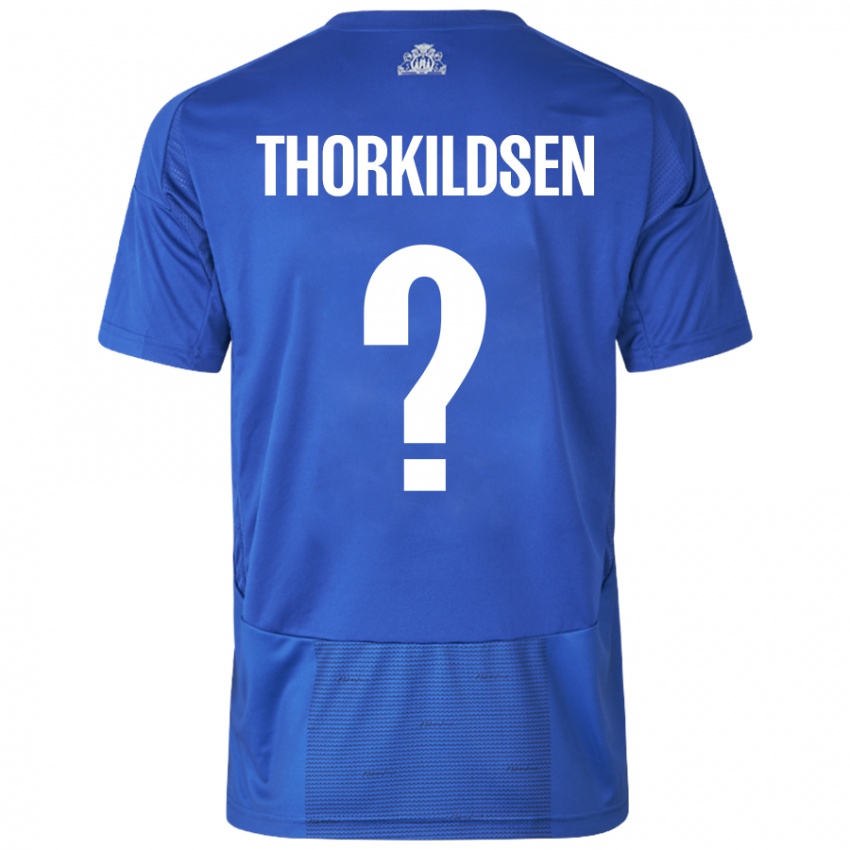 Criança Camisola Elias Thorkildsen #0 Azul Branco Alternativa 2024/25 Camisa Brasil