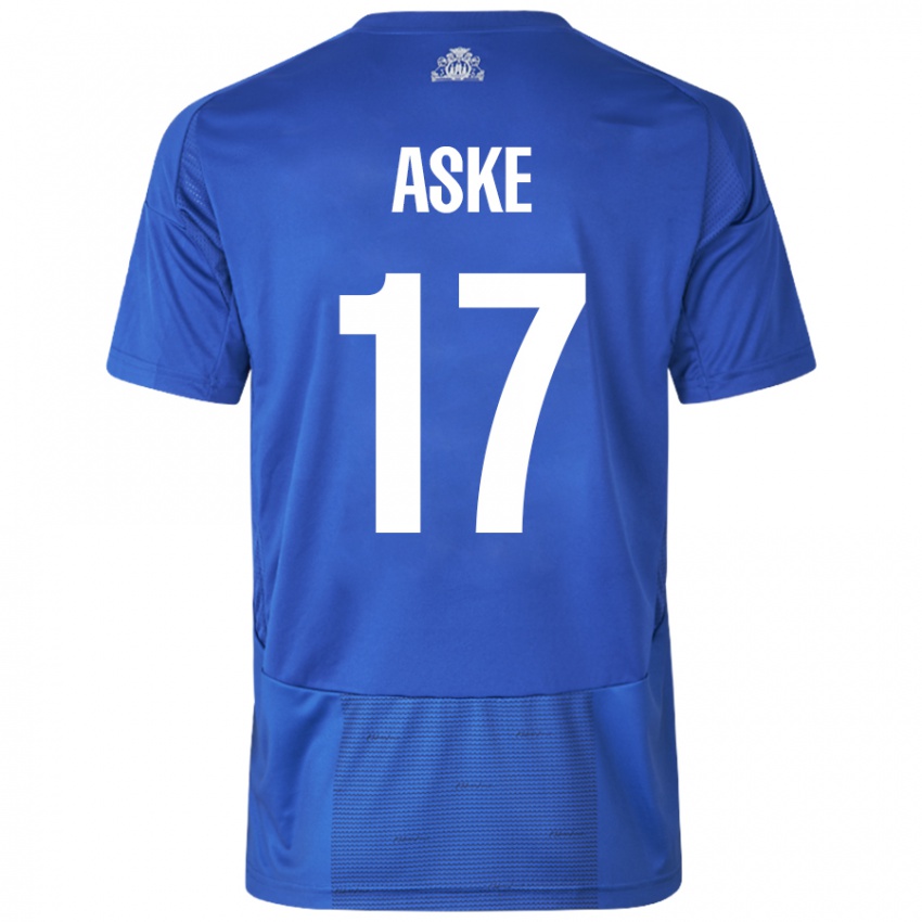 Criança Camisola Aske Christensen #17 Azul Branco Alternativa 2024/25 Camisa Brasil