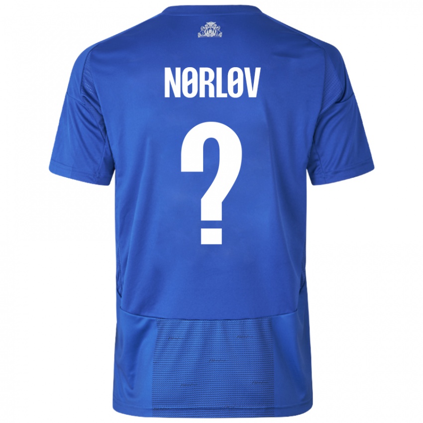 Criança Camisola William Nørløv #0 Azul Branco Alternativa 2024/25 Camisa Brasil