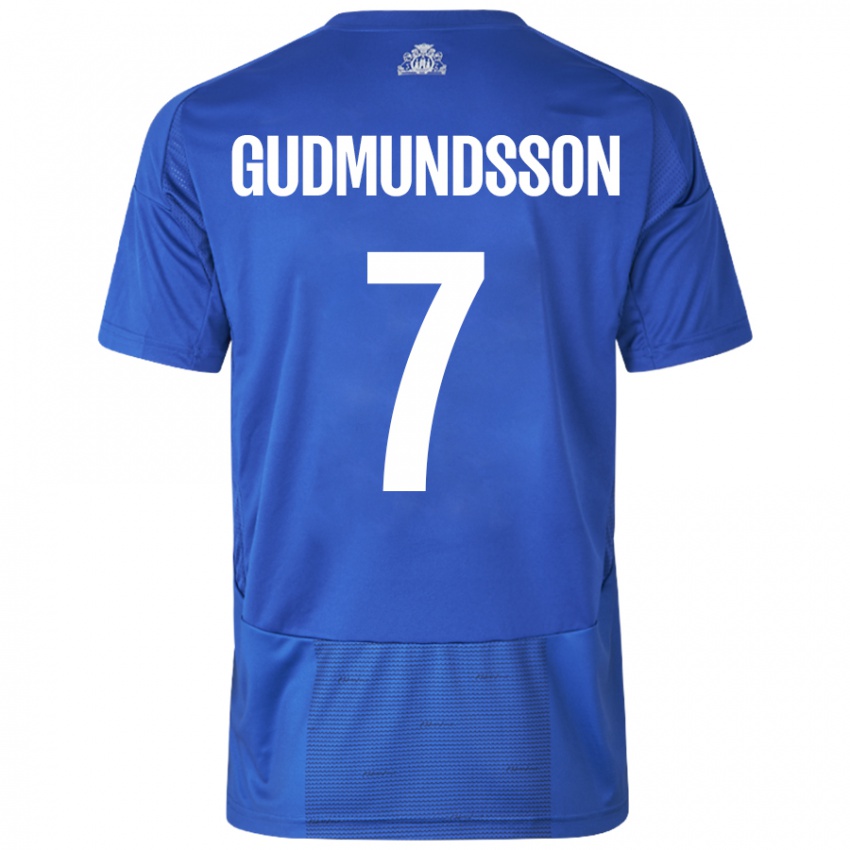 Criança Camisola Galdur Gudmundsson #7 Azul Branco Alternativa 2024/25 Camisa Brasil