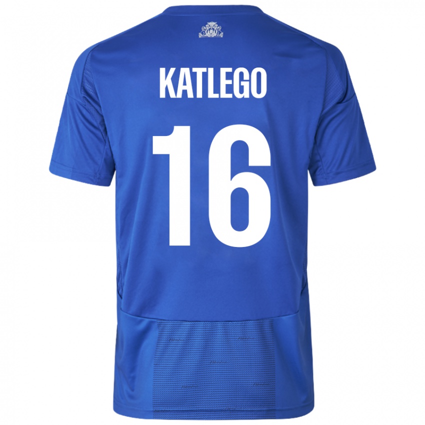 Criança Camisola David Katlego #16 Azul Branco Alternativa 2024/25 Camisa Brasil