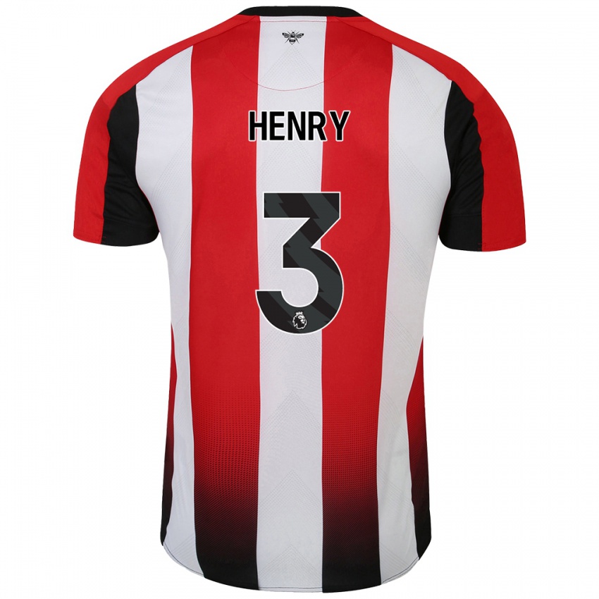 Homem Camisola Rico Henry #3 Vermelho Branco Principal 2024/25 Camisa Brasil