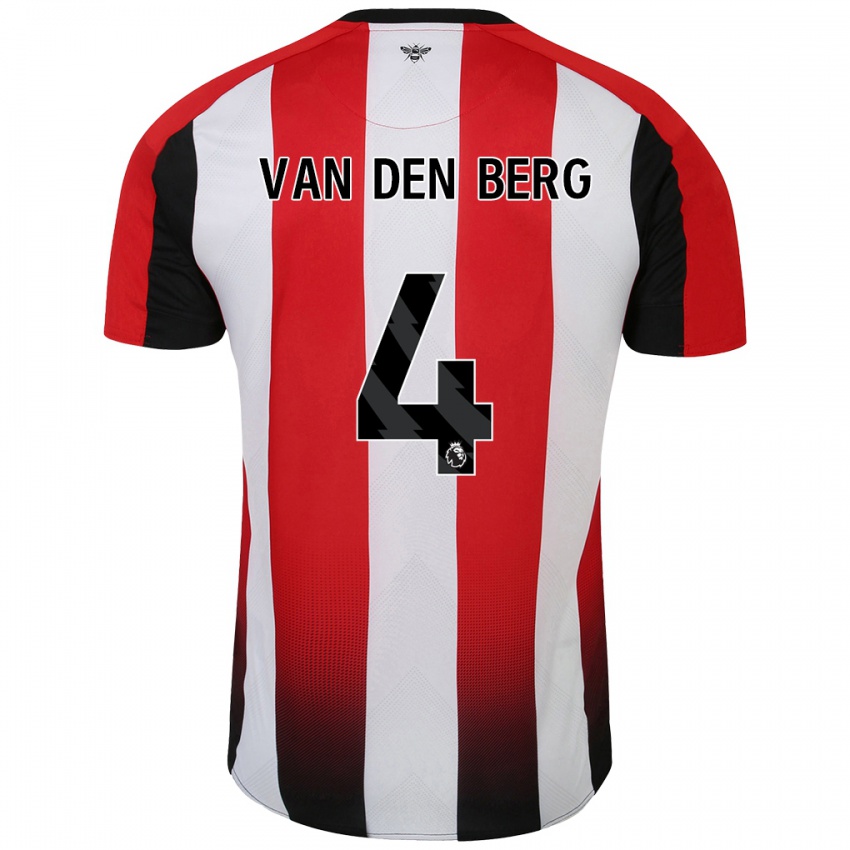 Homem Camisola Sepp Van Den Berg #4 Vermelho Branco Principal 2024/25 Camisa Brasil