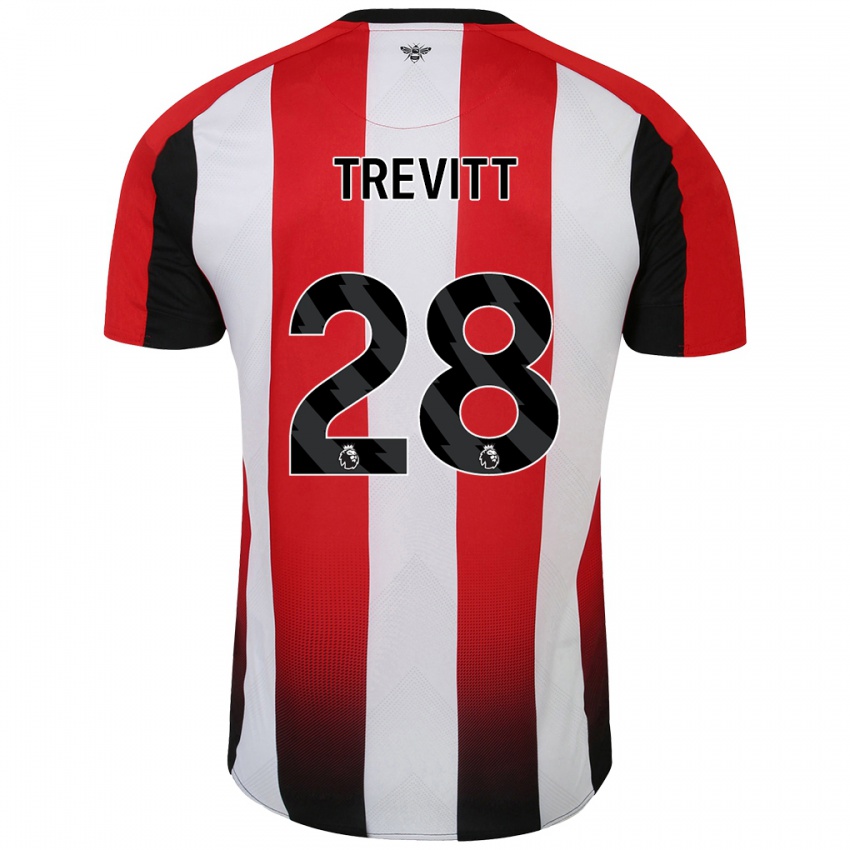 Homem Camisola Ryan Trevitt #28 Vermelho Branco Principal 2024/25 Camisa Brasil