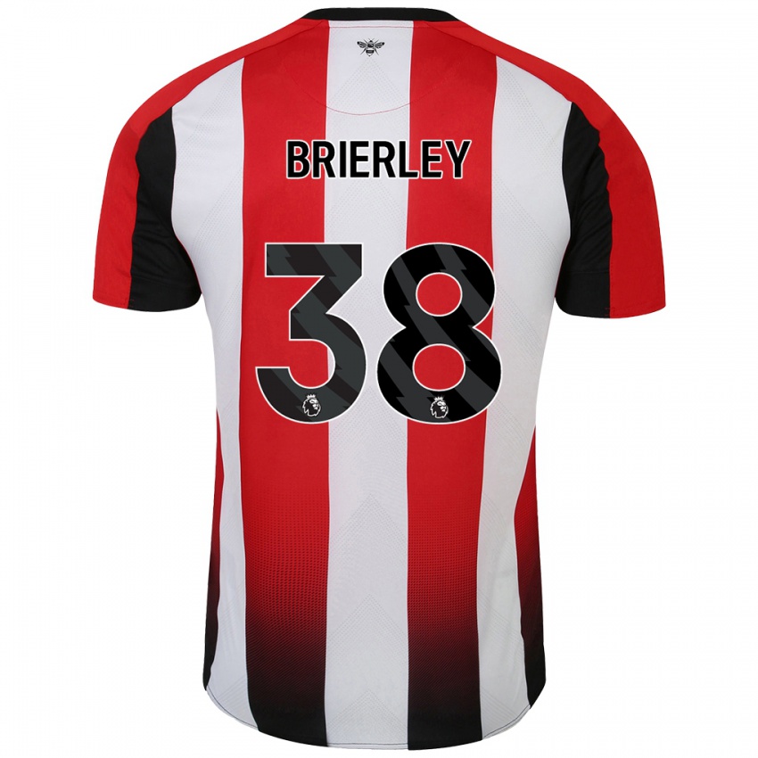 Homem Camisola Ethan Brierley #38 Vermelho Branco Principal 2024/25 Camisa Brasil