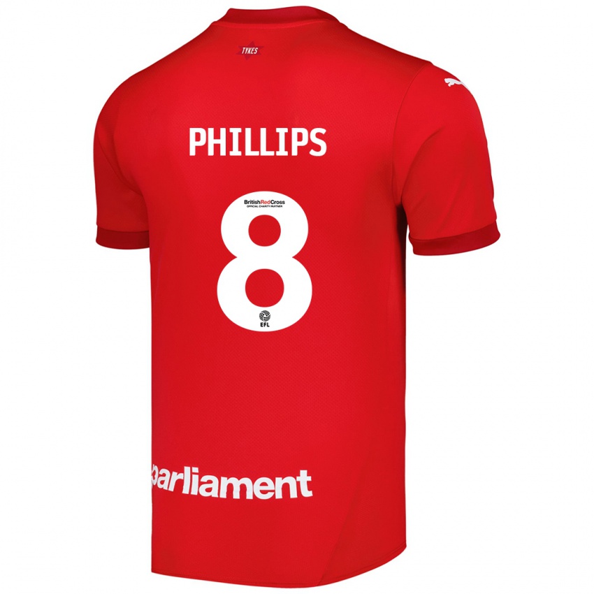 Homem Camisola Adam Phillips #8 Vermelho Principal 2024/25 Camisa Brasil