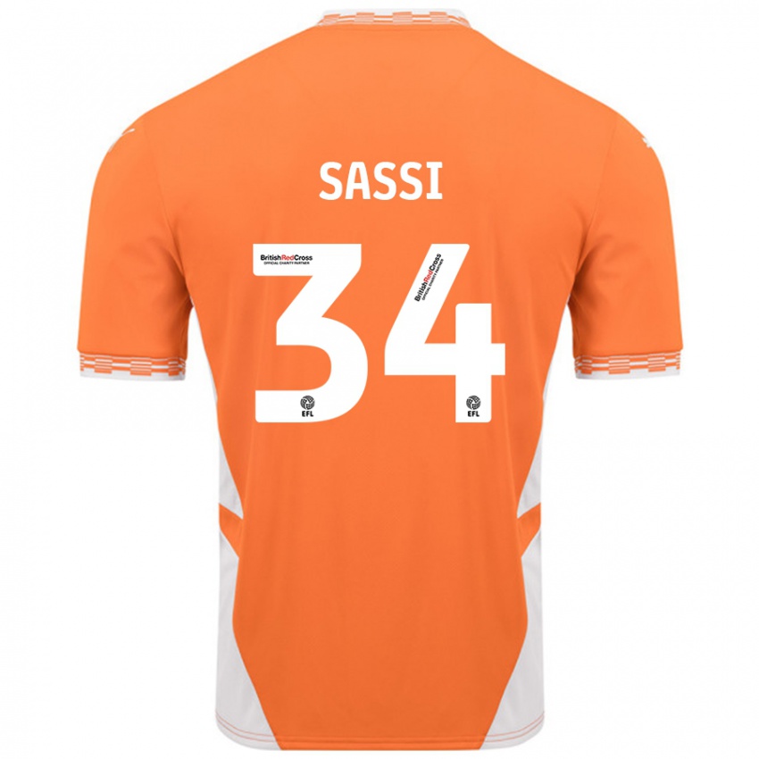 Homem Camisola Dan Sassi #34 Branco Laranja Principal 2024/25 Camisa Brasil