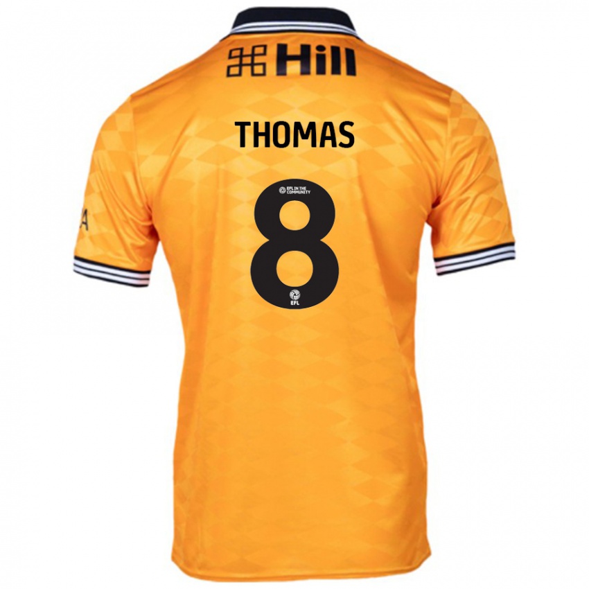 Homem Camisola George Thomas #8 Laranja Principal 2024/25 Camisa Brasil