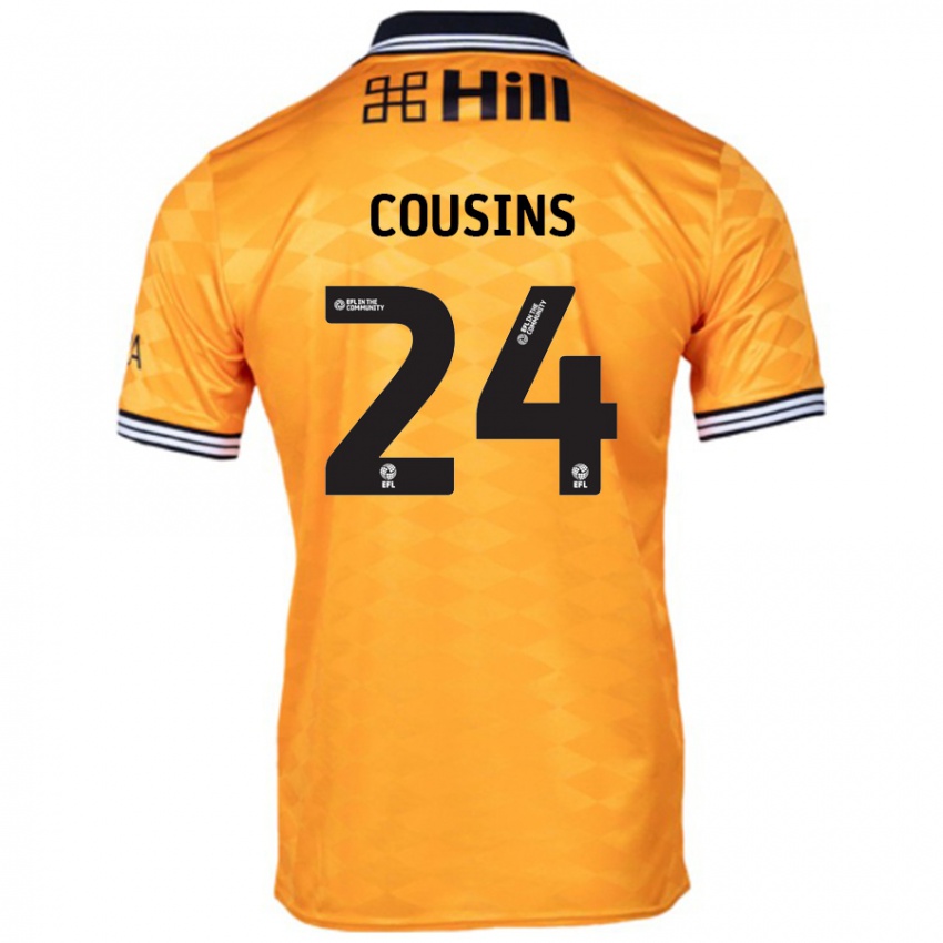 Homem Camisola Jordan Cousins #24 Laranja Principal 2024/25 Camisa Brasil