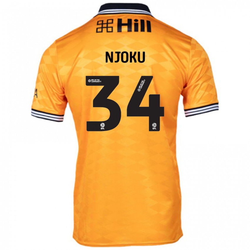 Homem Camisola Brandon Njoku #34 Laranja Principal 2024/25 Camisa Brasil