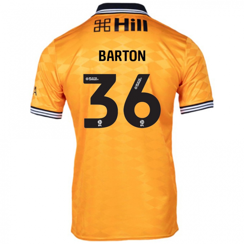 Homem Camisola Dan Barton #36 Laranja Principal 2024/25 Camisa Brasil