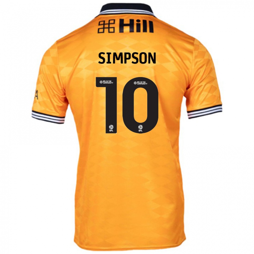 Homem Camisola Harley-Jean Simpson #10 Laranja Principal 2024/25 Camisa Brasil