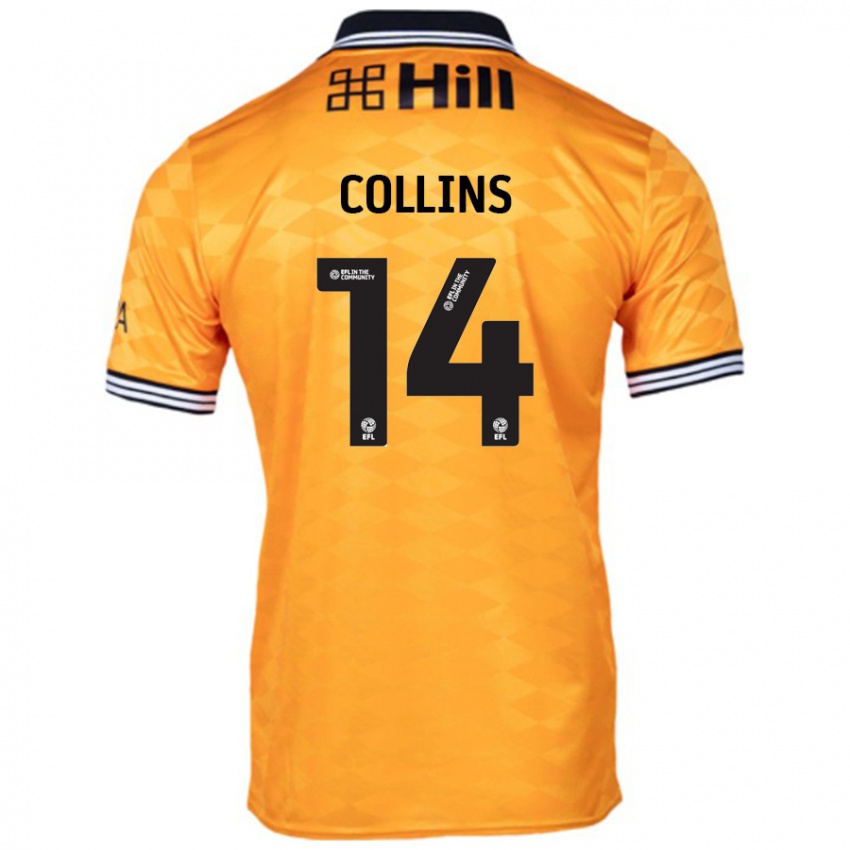 Homem Camisola Natasha Collins #14 Laranja Principal 2024/25 Camisa Brasil