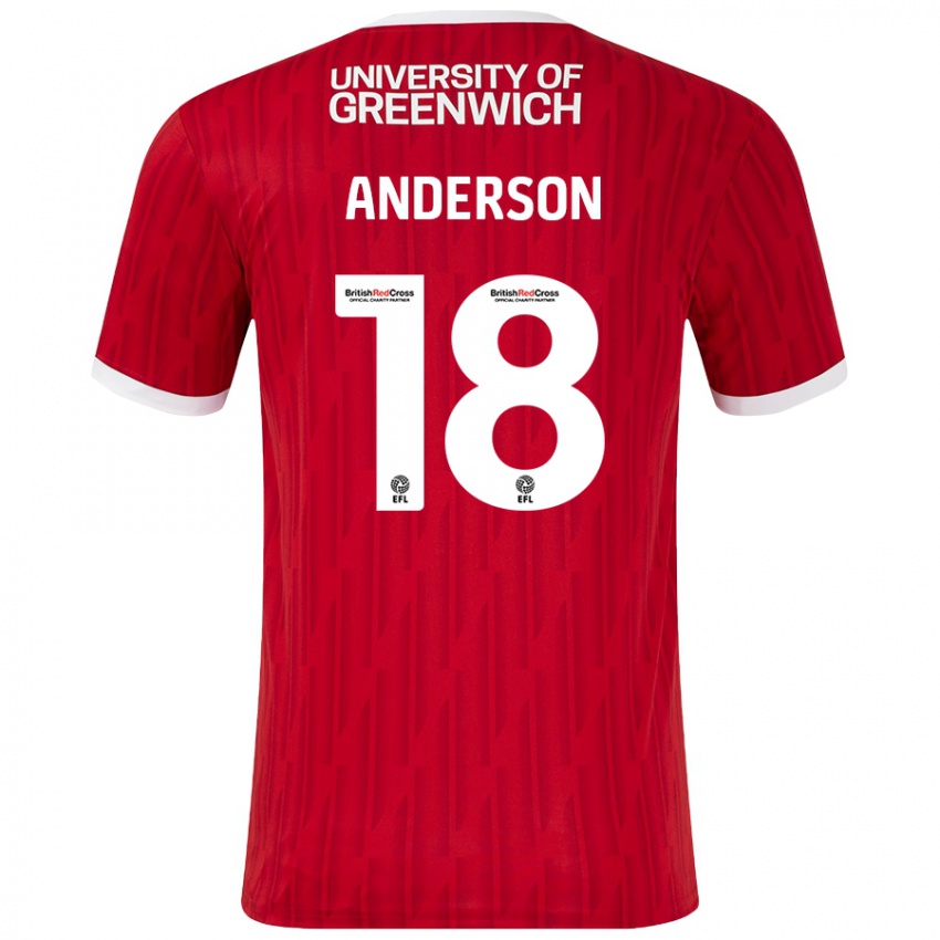 Homem Camisola Karoy Anderson #18 Vermelho Branco Principal 2024/25 Camisa Brasil