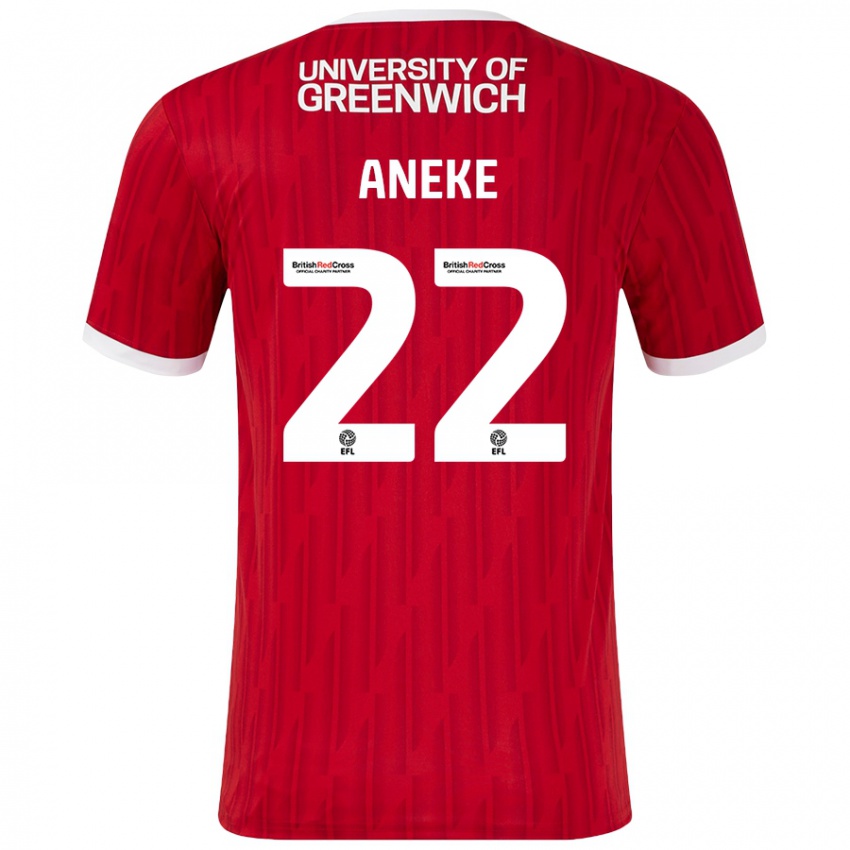 Homem Camisola Chuks Aneke #22 Vermelho Branco Principal 2024/25 Camisa Brasil