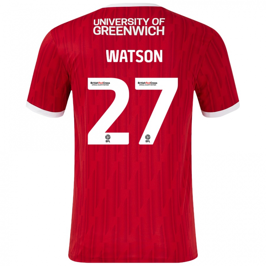 Homem Camisola Tennai Watson #27 Vermelho Branco Principal 2024/25 Camisa Brasil