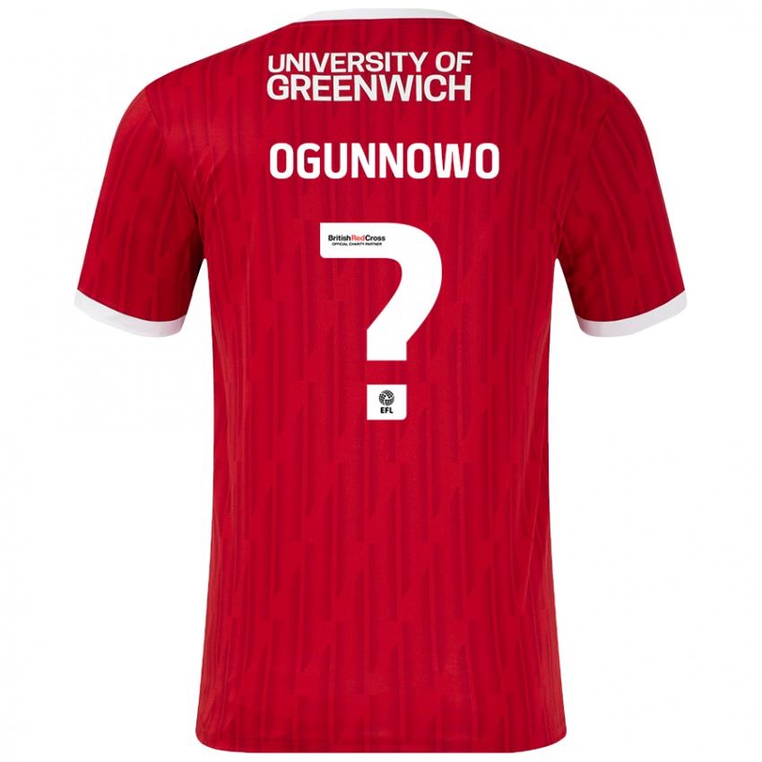 Homem Camisola Joshua Ogunnowo #0 Vermelho Branco Principal 2024/25 Camisa Brasil