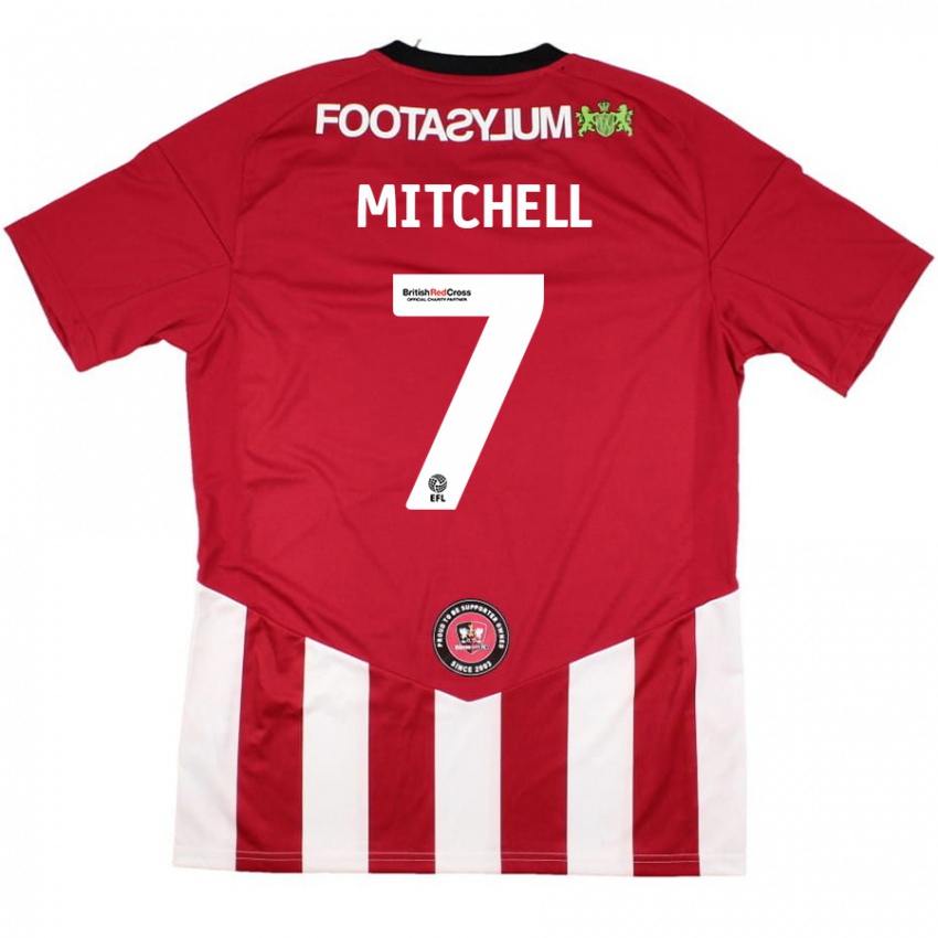 Homem Camisola Demetri Mitchell #7 Vermelho Branco Principal 2024/25 Camisa Brasil