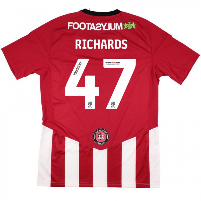 Homem Camisola Jake Richards #47 Vermelho Branco Principal 2024/25 Camisa Brasil