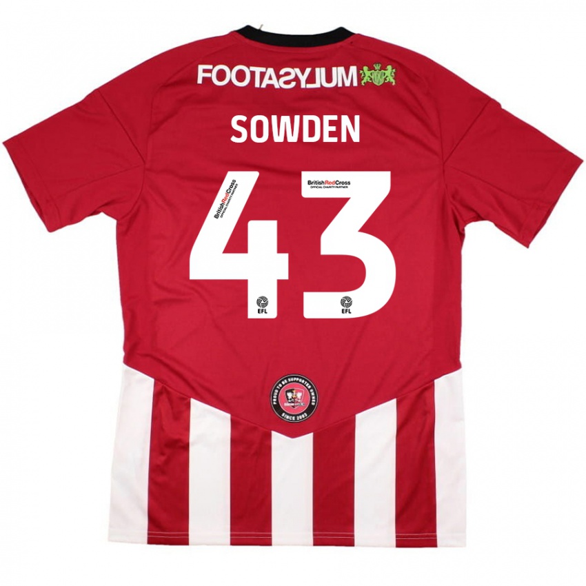 Homem Camisola Andrew Sowden #43 Vermelho Branco Principal 2024/25 Camisa Brasil