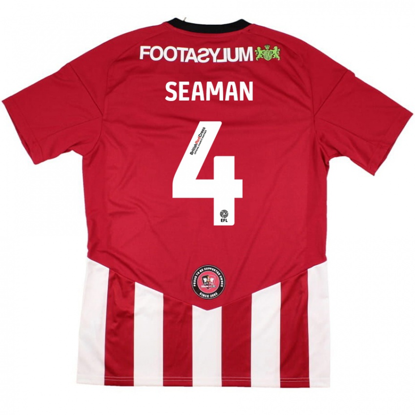 Homem Camisola Jaydee Seaman #4 Vermelho Branco Principal 2024/25 Camisa Brasil