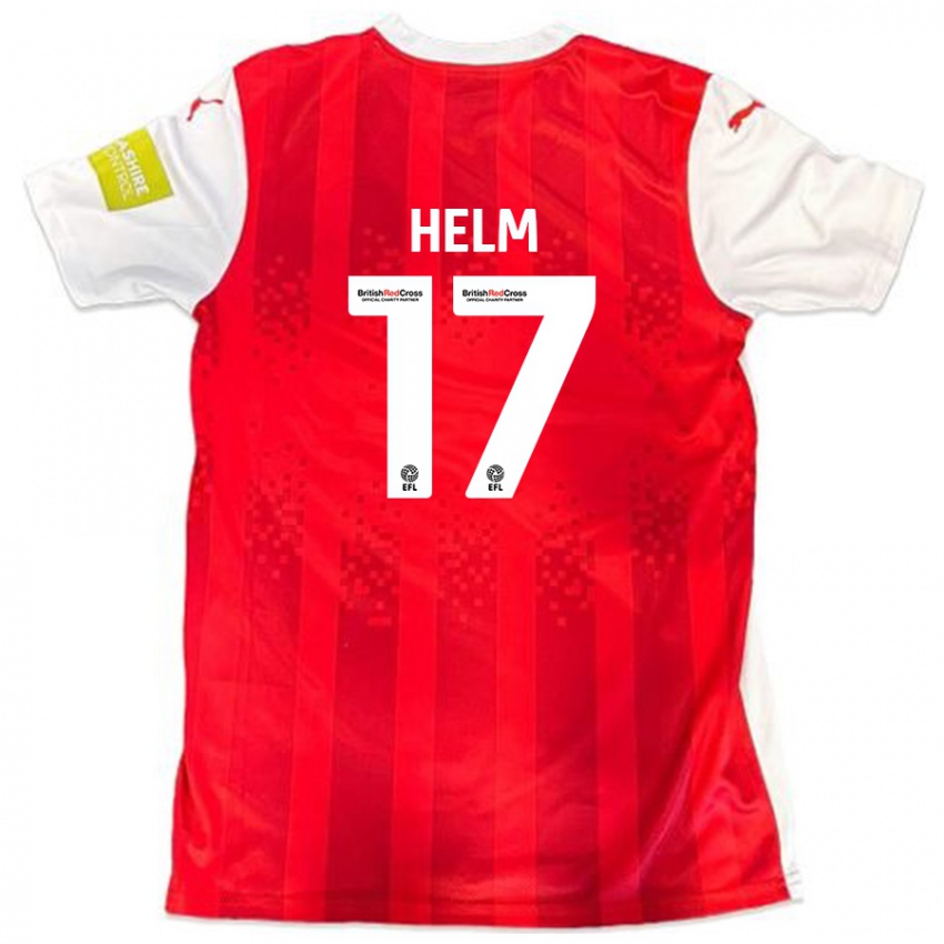 Homem Camisola Mark Helm #17 Vermelho Branco Principal 2024/25 Camisa Brasil