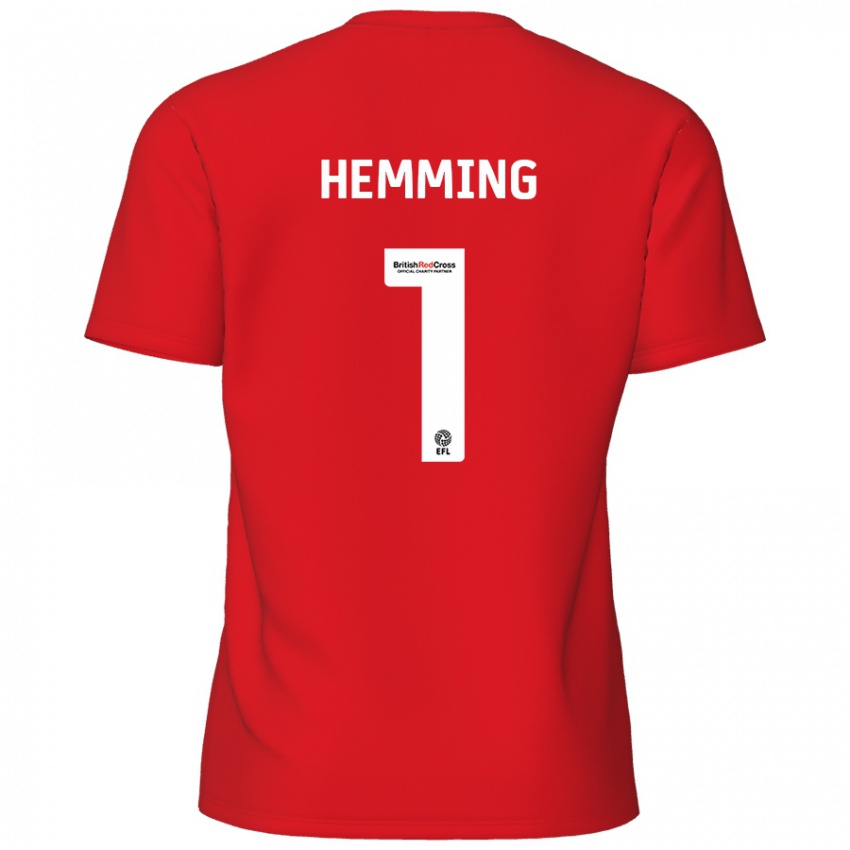 Homem Camisola Zach Hemming #1 Vermelho Principal 2024/25 Camisa Brasil