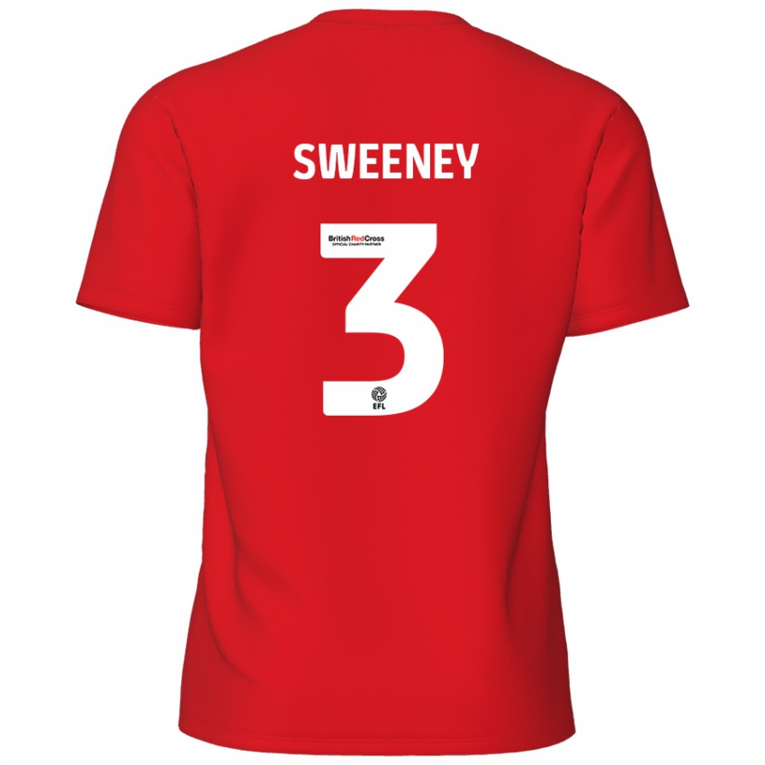 Homem Camisola Jayden Sweeney #3 Vermelho Principal 2024/25 Camisa Brasil