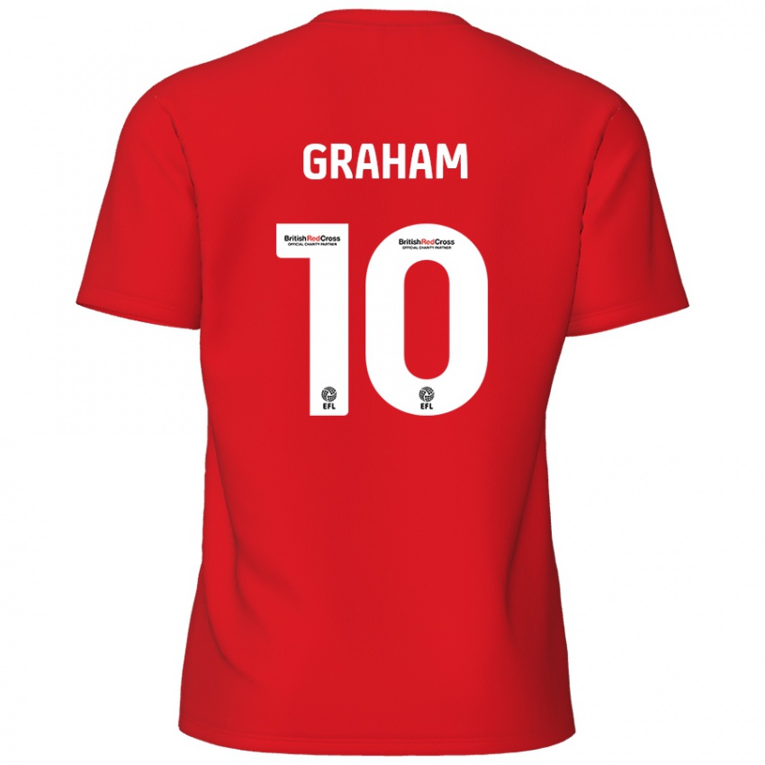 Homem Camisola Jordan Graham #10 Vermelho Principal 2024/25 Camisa Brasil