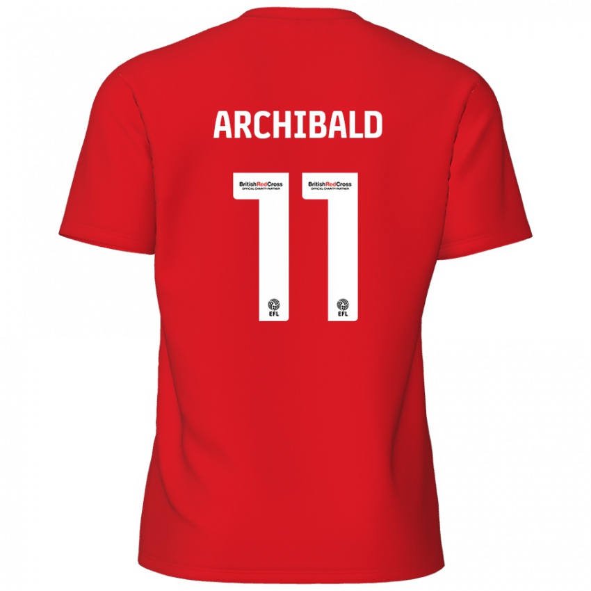 Homem Camisola Theo Archibald #11 Vermelho Principal 2024/25 Camisa Brasil