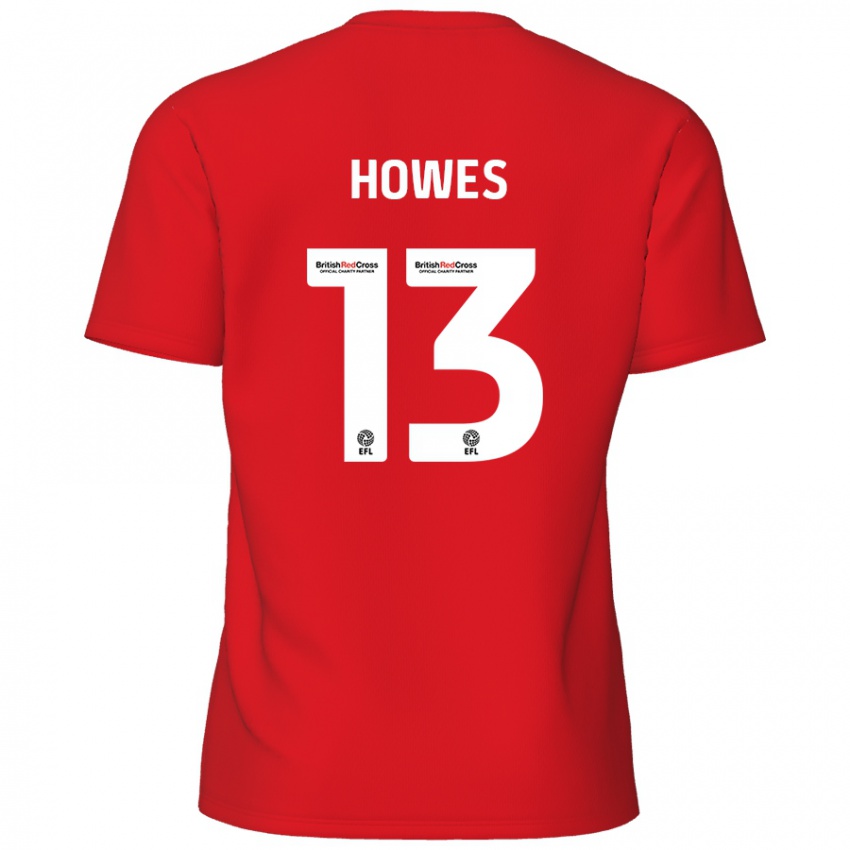 Homem Camisola Sam Howes #13 Vermelho Principal 2024/25 Camisa Brasil