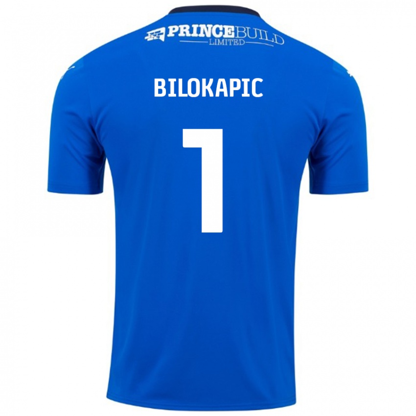 Homem Camisola Nicholas Bilokapic #1 Branco Azul Principal 2024/25 Camisa Brasil