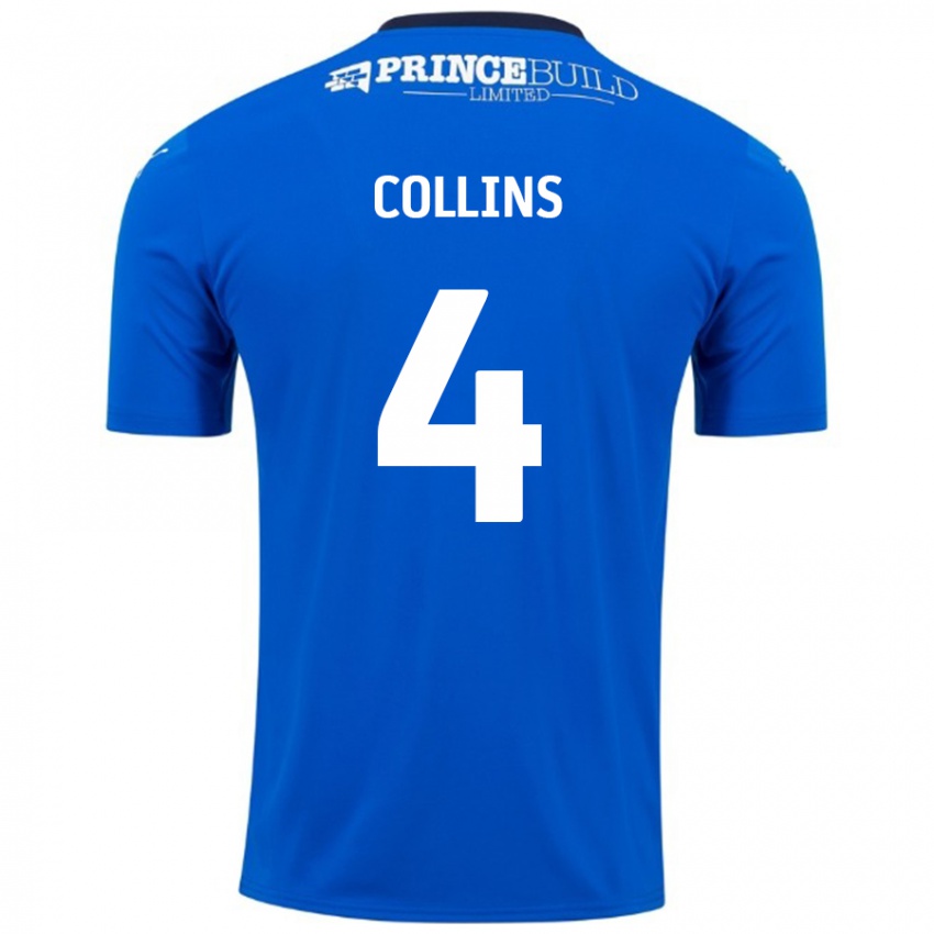 Homem Camisola Archie Collins #4 Branco Azul Principal 2024/25 Camisa Brasil