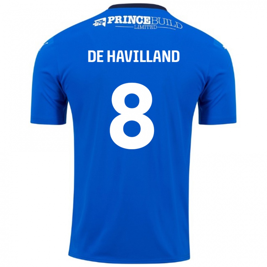 Homem Camisola Ryan De Havilland #8 Branco Azul Principal 2024/25 Camisa Brasil