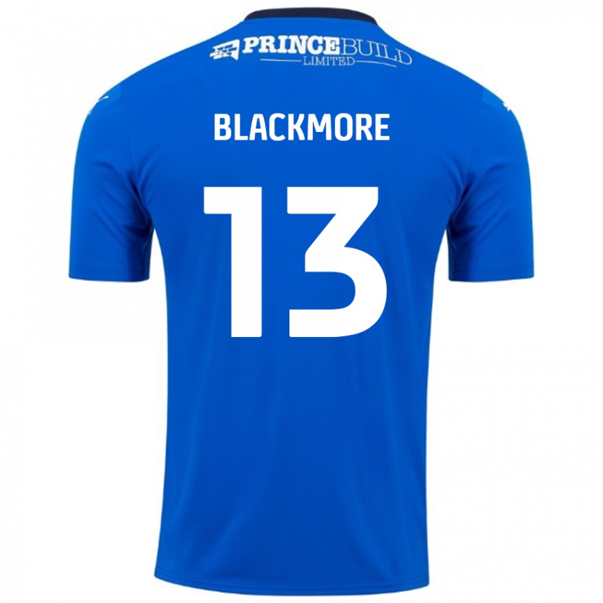 Homem Camisola Will Blackmore #13 Branco Azul Principal 2024/25 Camisa Brasil