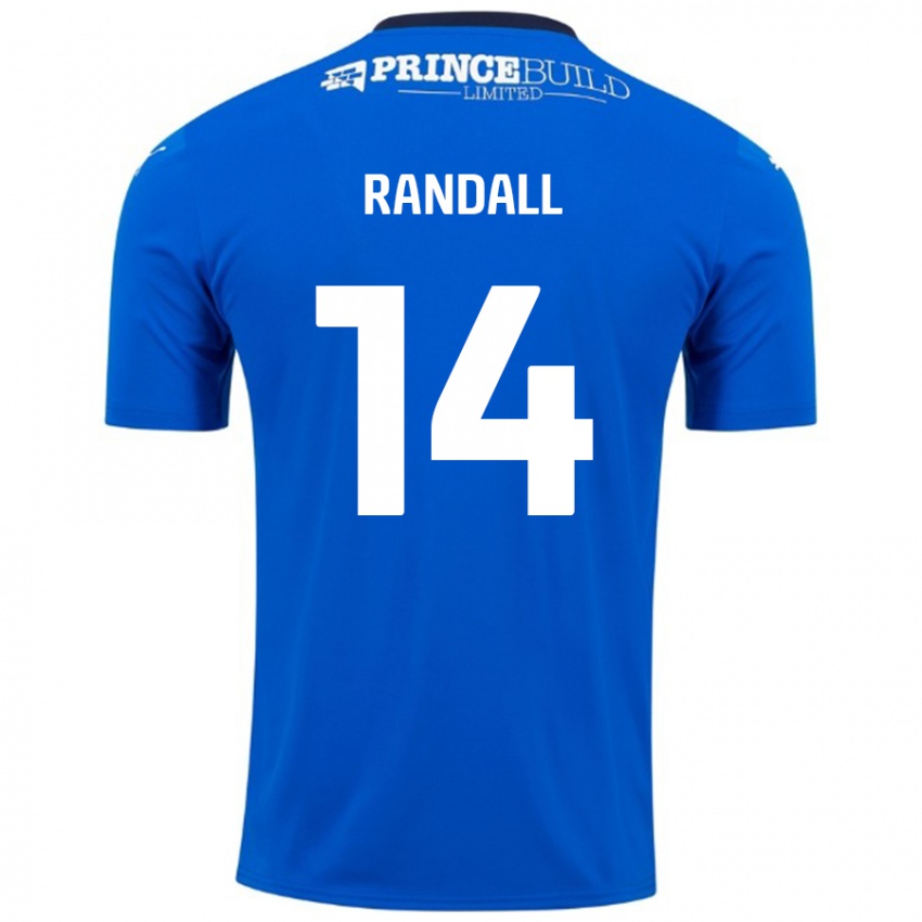 Homem Camisola Joel Randall #14 Branco Azul Principal 2024/25 Camisa Brasil