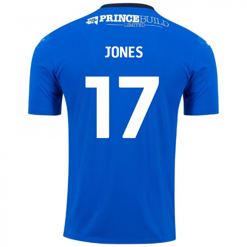 Homem Camisola Ricky-Jade Jones #17 Branco Azul Principal 2024/25 Camisa Brasil