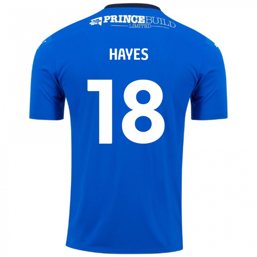 Homem Camisola Cian Hayes #18 Branco Azul Principal 2024/25 Camisa Brasil