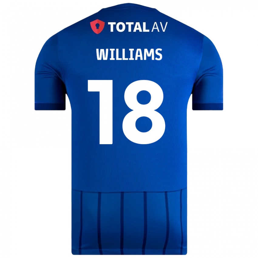 Homem Camisola Scarlett Williams #18 Azul Principal 2024/25 Camisa Brasil