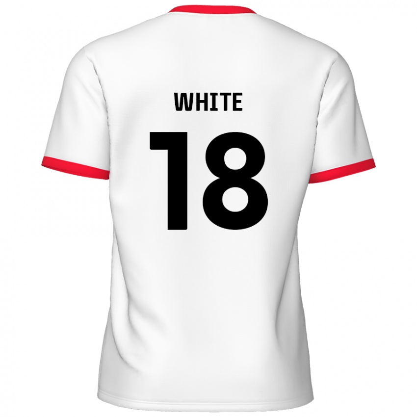 Homem Camisola Harvey White #18 Vermelho Branco Principal 2024/25 Camisa Brasil