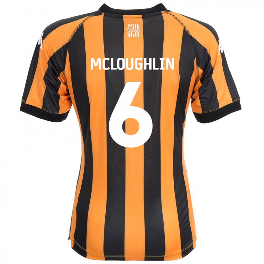 Homem Camisola Sean Mcloughlin #6 Âmbar Negro Principal 2024/25 Camisa Brasil