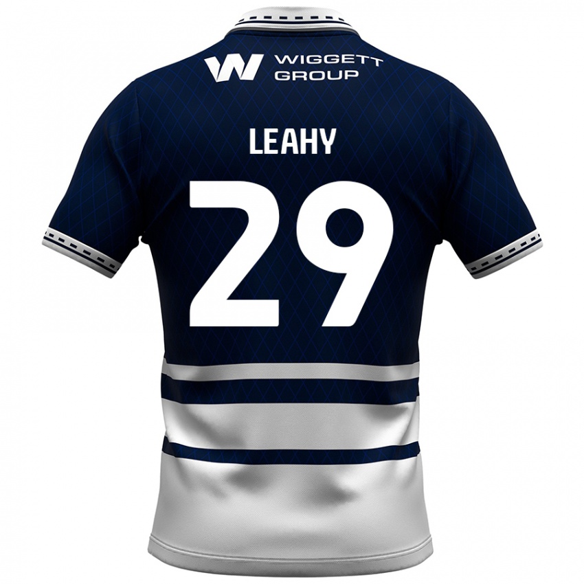 Homem Camisola Tom Leahy #29 Azul Marinho Branco Principal 2024/25 Camisa Brasil