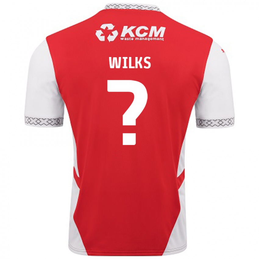 Homem Camisola Mallik Wilks #0 Branco Vermelho Principal 2024/25 Camisa Brasil