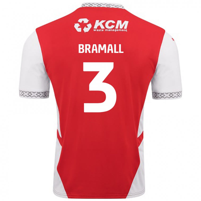 Homem Camisola Cohen Bramall #3 Branco Vermelho Principal 2024/25 Camisa Brasil